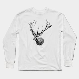 Red deer portrait Long Sleeve T-Shirt